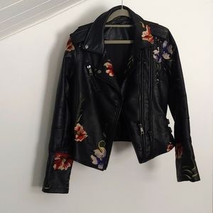 Black Tape Moto Jacket (faux leather)